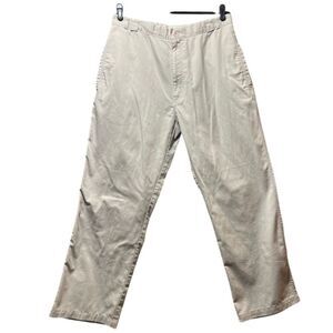Vintage 90s Vincent Nesi Men's Size 36 Khaki Chino Pants Baggy Loose Casual Flat